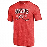 Carolina Hurricanes Fanatics Branded Red Vintage Collection Line Shift Tri Blend T-Shirt,baseball caps,new era cap wholesale,wholesale hats